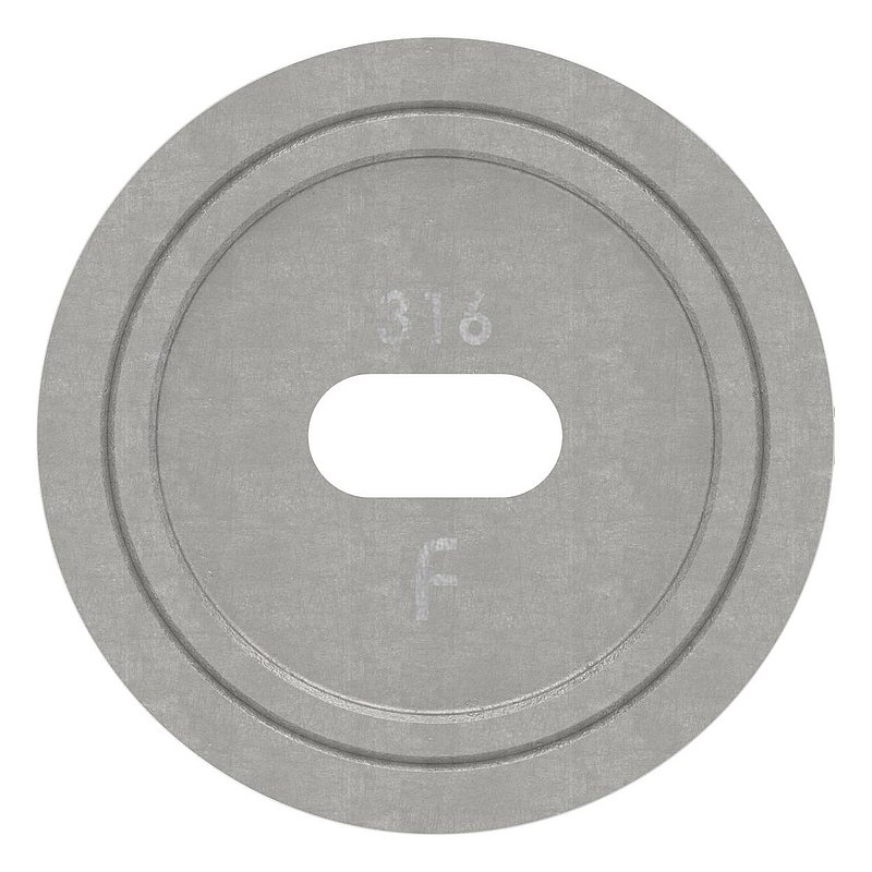 Embase murale pour tube à fond de gorge Ø 42,4mm, gauche, V4A