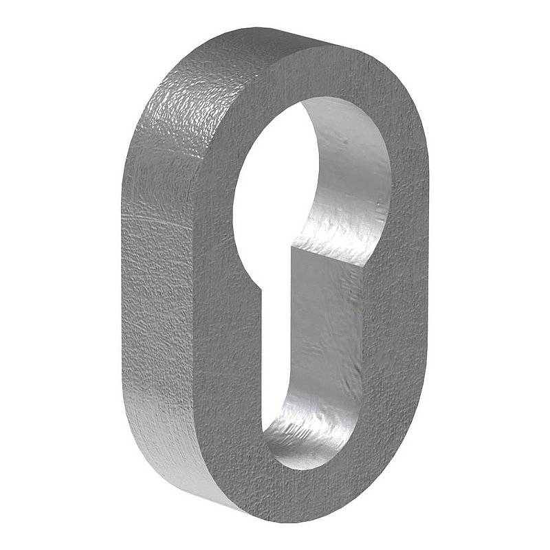 Sicherheitsrosette 28x44x10mm, zum Aufschweißen