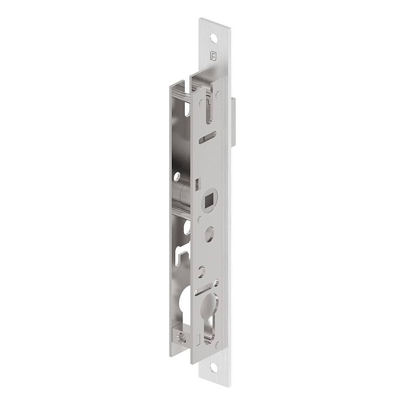 Galvanised tubular frame lock, spacing 72 mm galvanised, backset 18 mm