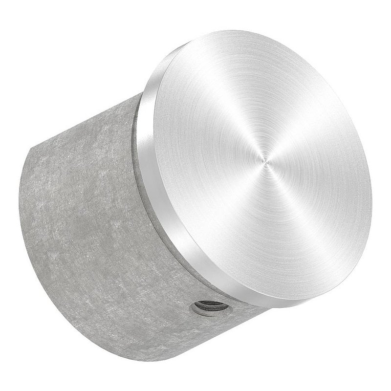 End cap, flat, for slotted tube 42.4 mm, AISI316