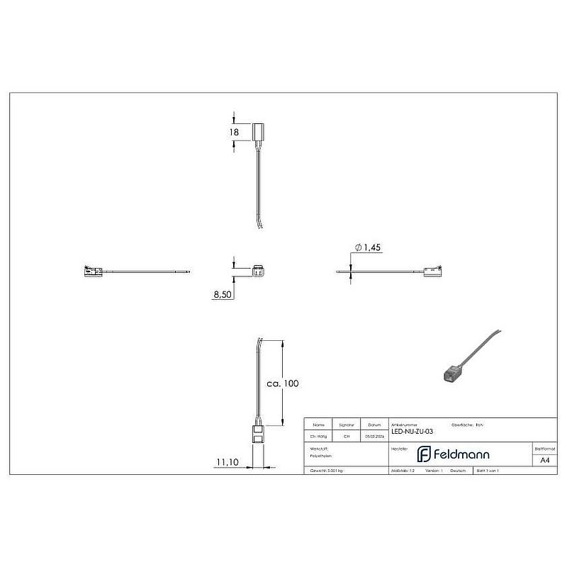 Connecteur de bande LED pour la reconnexion des points de coupure, pour bande LED IP00