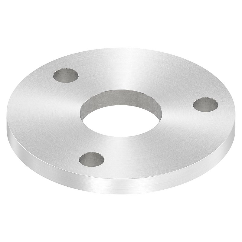 Plaque d'ancrage Ø 120x10mm, avec ponçage circulaire, V2A