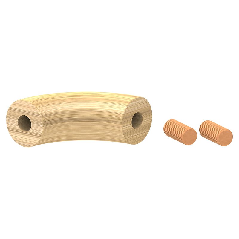 90° Bogen für Holzhandlauf Eiche, Ø 42,4mm