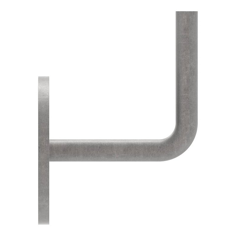Handlaufträger mit Ronde flach, 80x6mm, Bügel Ø 12mm