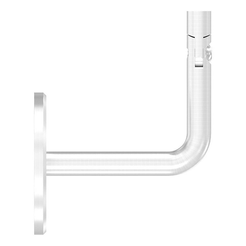 Handrail bracket with joint, top internal thread M6 (round plate and bracket screwed together), AISI