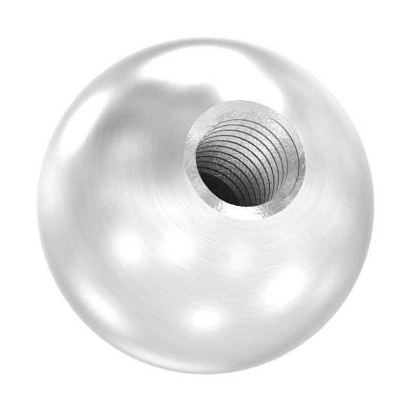 Vollkugel Ø 15mm mit Gewinde M5, V2A