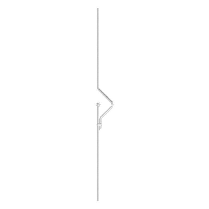 Zierstab aus Ø 12mm mit Kugel Ø 25mm, H: 1000mm, V2A