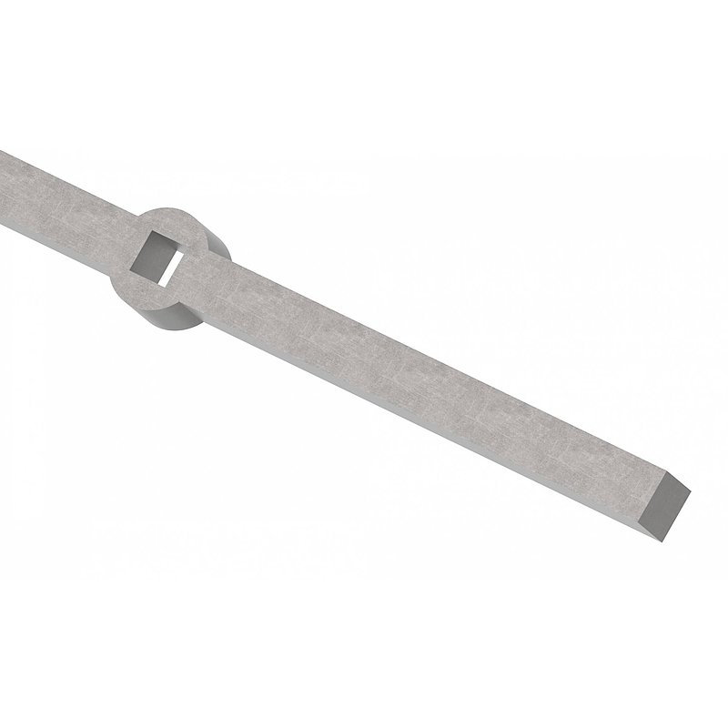 Lochleiste S235JR, 18x18mm, Lochabstand 124mm, 2000mm