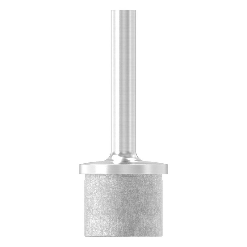 Bouchon pour extrémité de tube avec tige Ø 12mm pour tube 42,4x2,5mm, V2A