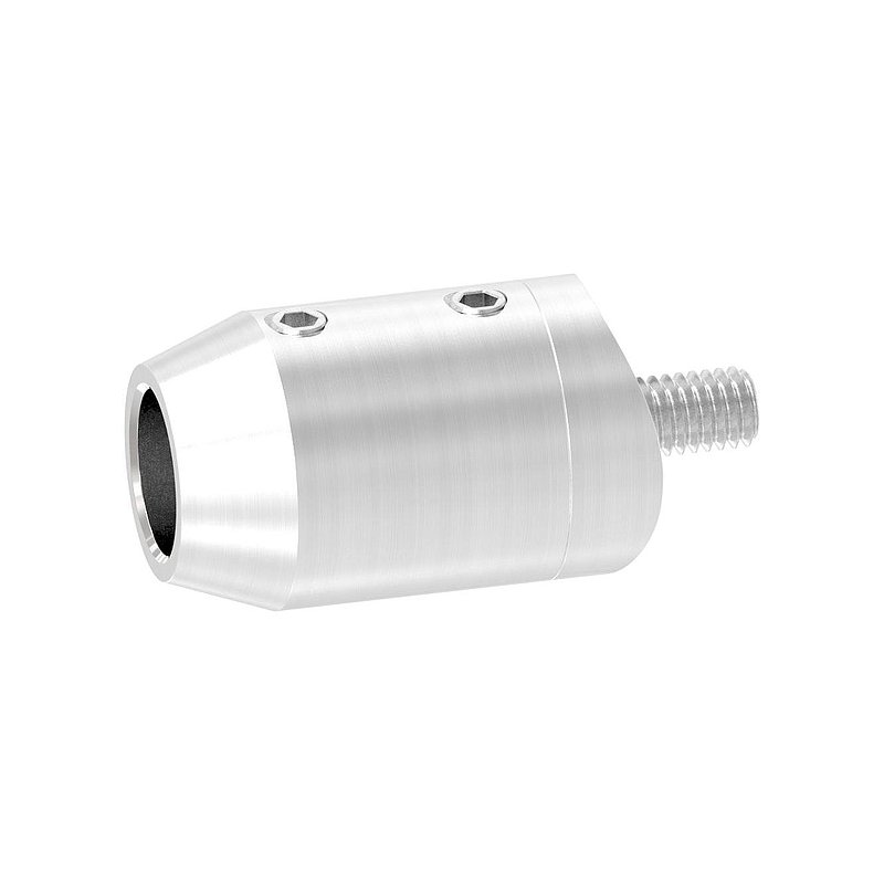 Support de lisse transversale (à insérer en extr. de fer) pour tube 42,4mm, trou borgne 12,2mm, V2A