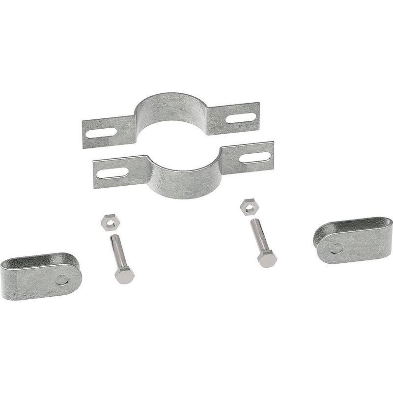 Halter beidseitig, für Rohr Ø 42,4mm