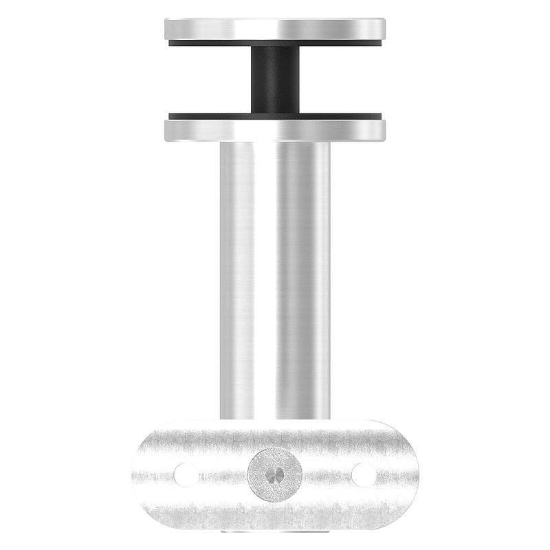 Handlaufhalter für Glas, Handlaufanschlussplatte 42,4mm, V2A