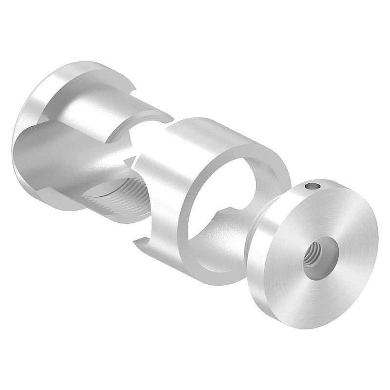Brenk, support de base pour barreaux Ø 20mm, ALU