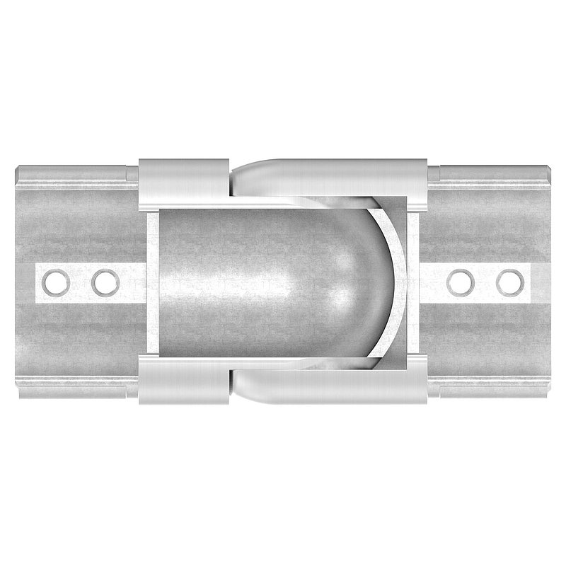 Raccord articulé pour tube à fond de gorge Ø 60,3x1,5mm, V4A