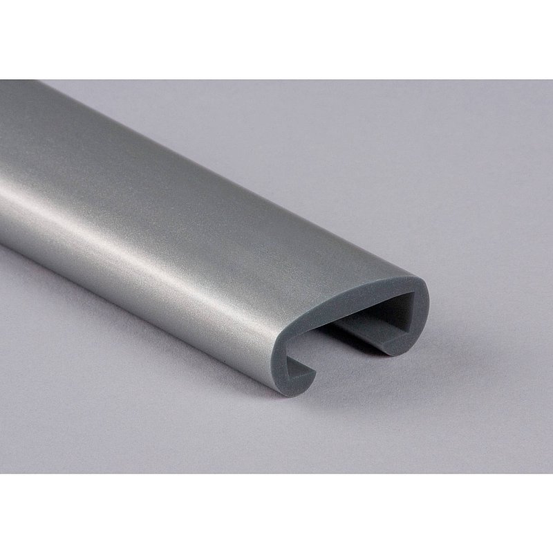 Kunststoffhandlauf für 30x8mm, weißaluminium