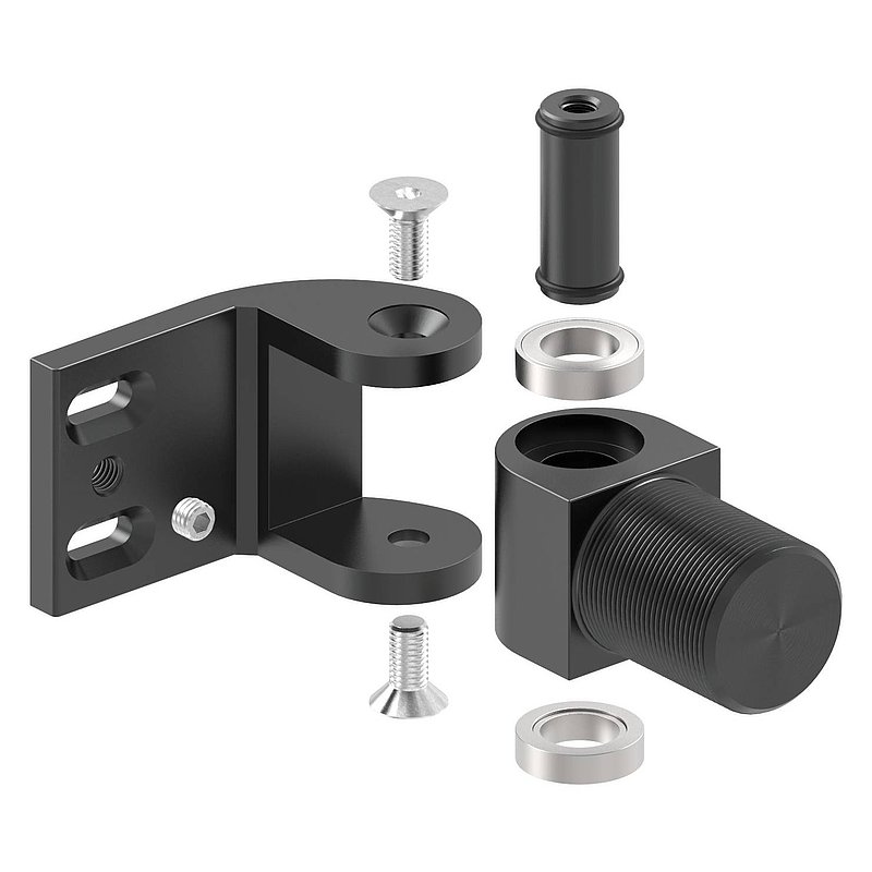 Door hinge 180° screwable without self-closing function