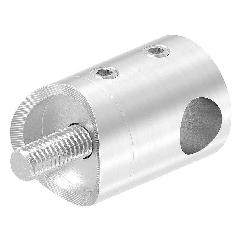 Cross bar holder for 33.7 mm tube, 10.2 mm bore, AISI304