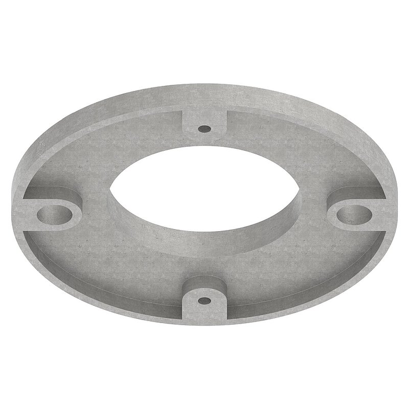 Anchor plate, Ø 120x8mm, raw, AISI304