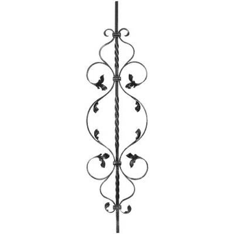 Zierstab 12x12mm, gerillt, Barock, H: 900mm