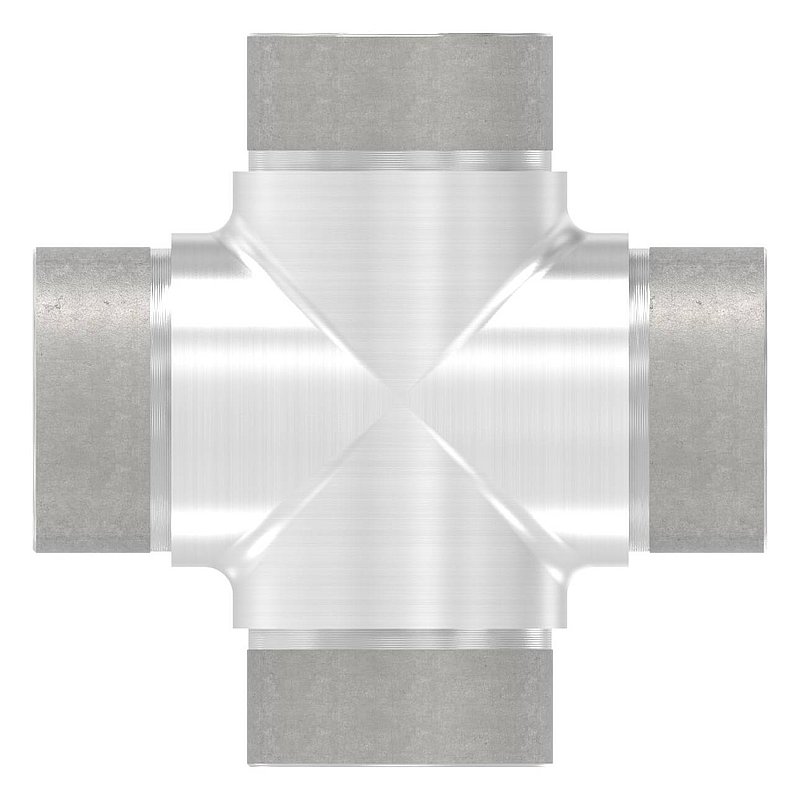 Kreuzstück, für Rohr 48,3x2,0mm, V2A
