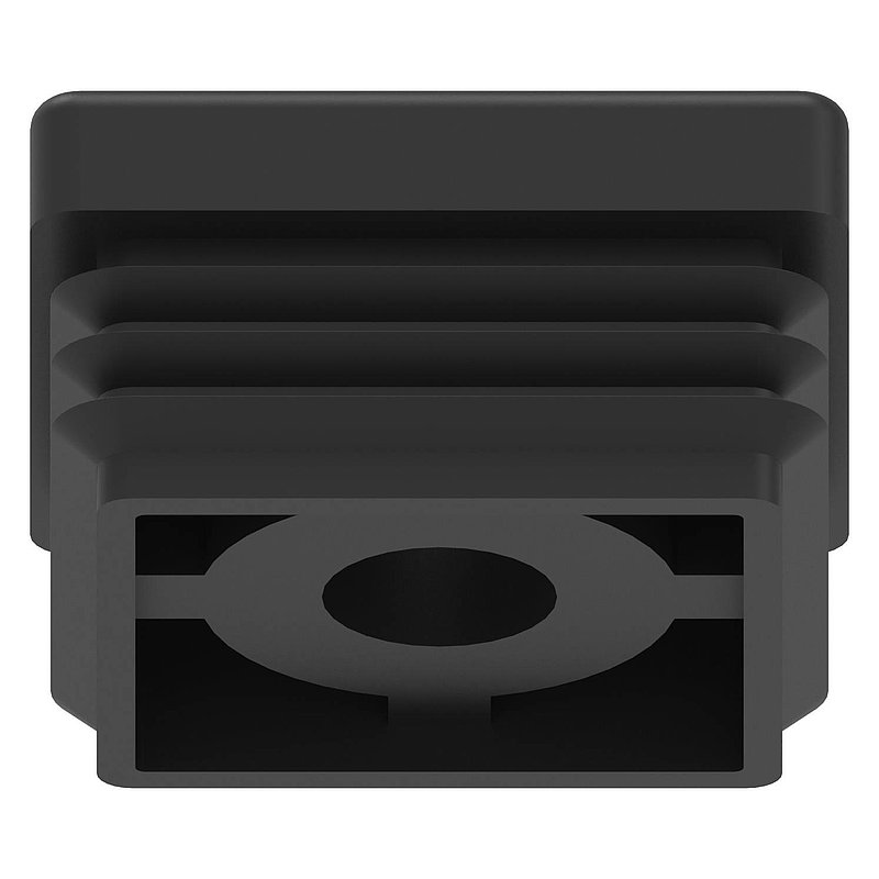 Plastic end cap for square tube 40x40mm with M10