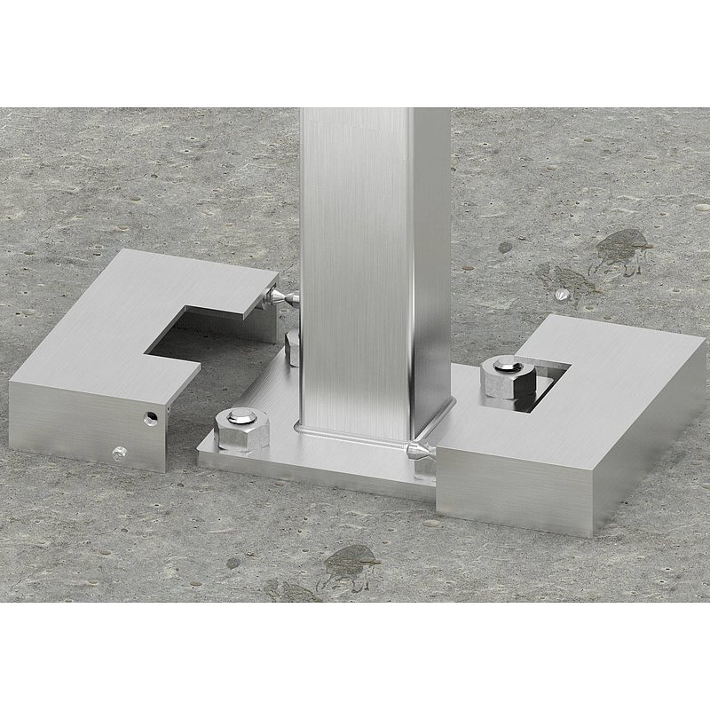 Cover rosette, 109x109x25mm, AISI316