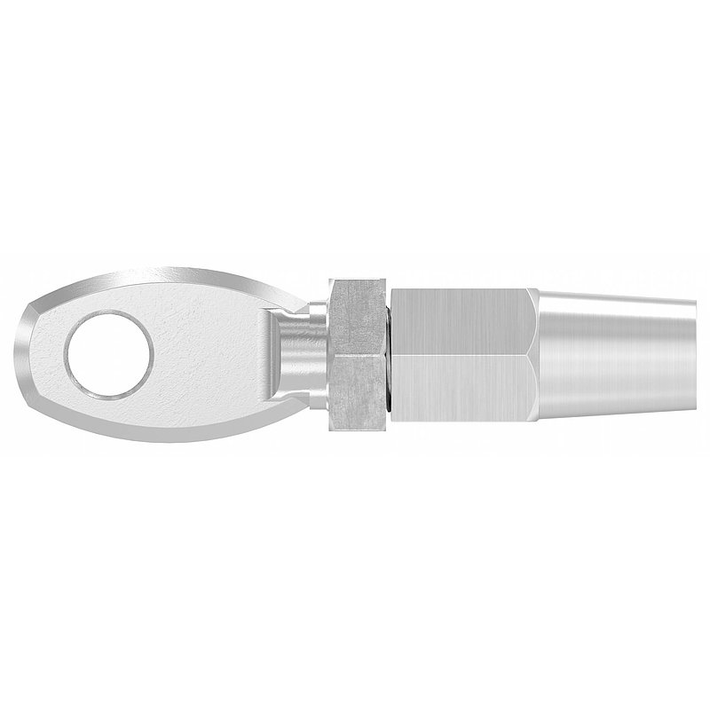 Embout à œil à monter soi-même par un système de serrage pour câble Ø 4mm, V4A