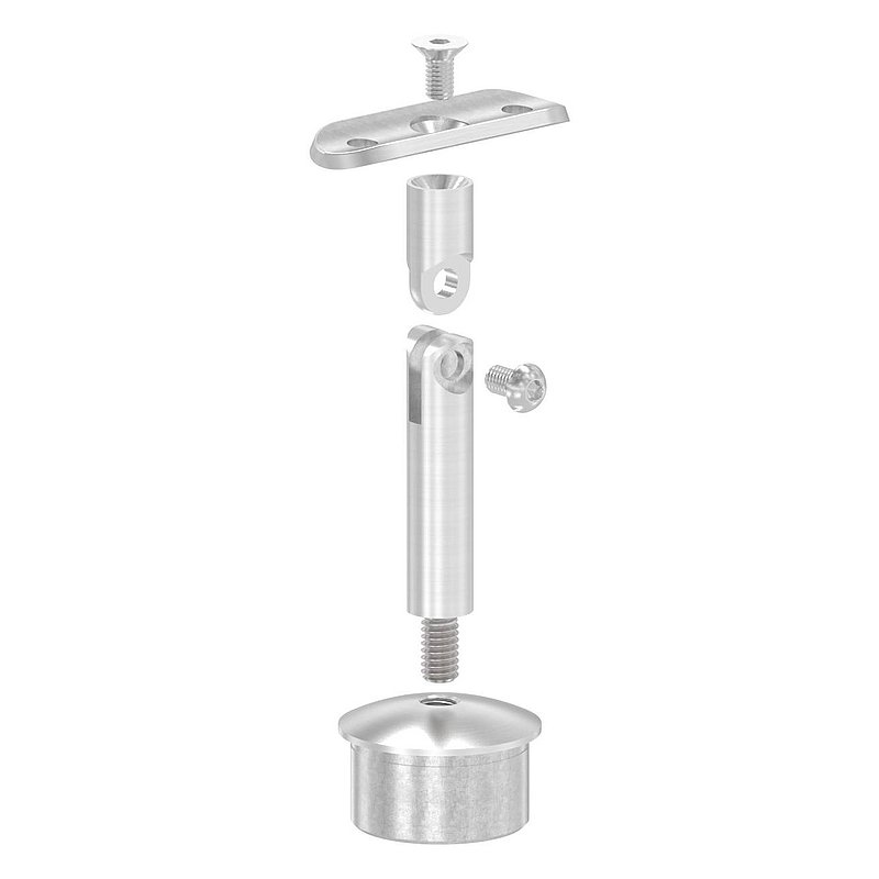 Bouchon pour extrémité de tube pour tube 42,4x2,5mm, plaque de racc. de mains courantes 42,4mm, V2A