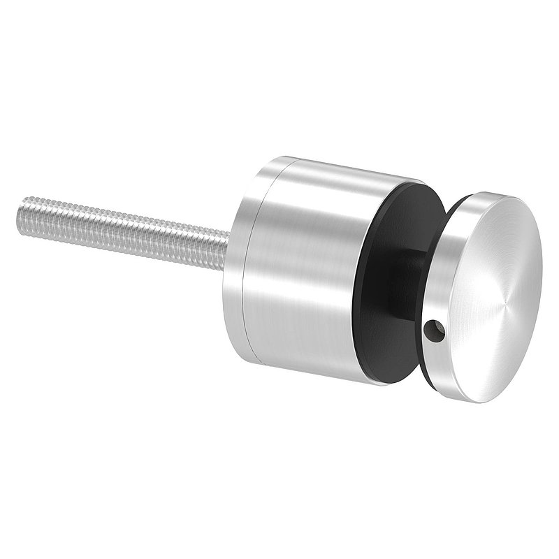Glaspunkthalter 52mm, flach, verstellbar, V2A