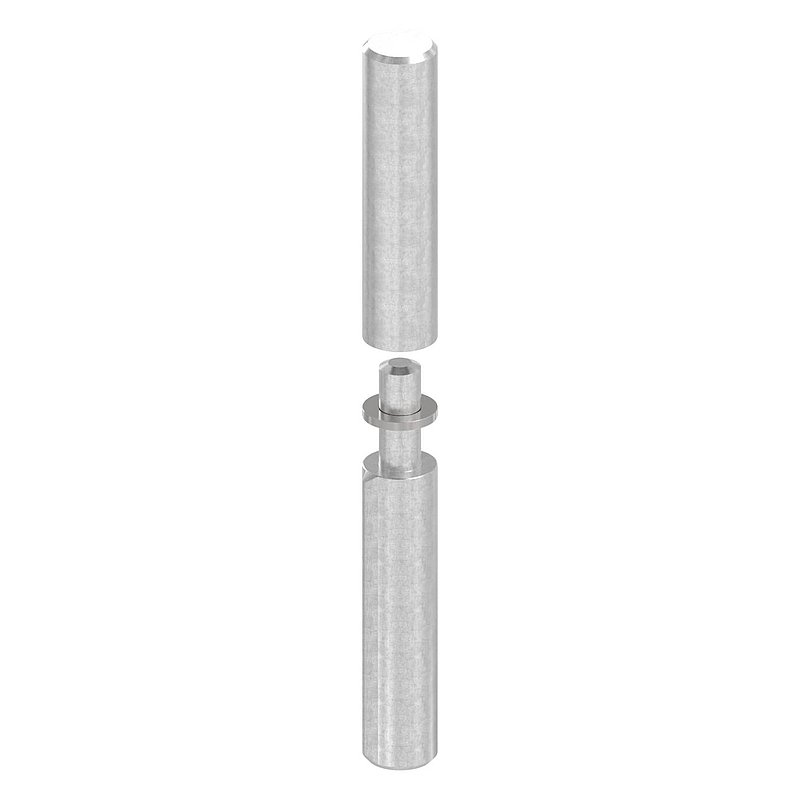 Anschweißband, L: 140mm, mit festem Stift, V2A