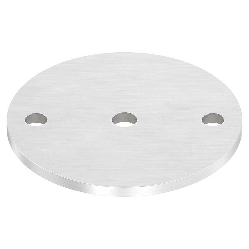 Anchor plate Ø 120x6mm, with longitudinal grinding, AISI304