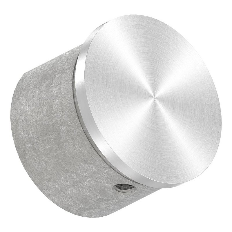 Endkappe, flach, für Nutrohr 48,3mm, V2A