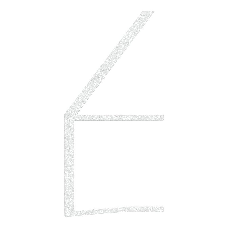 Regenrinne für Vordächer, Glas 17,52mm, L=2400mm, E4/EV1