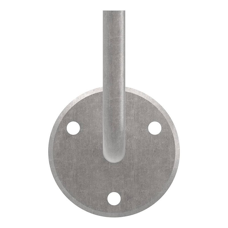 Handlaufträger mit Ronde gewölbt, 70x5mm