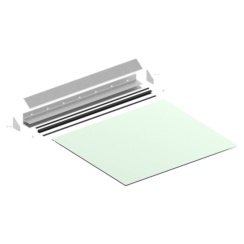 Set Angebot eleganza canopy, Profil +Glas 2000mm x1000mm (VSG 2x8mm TVG mit 1,52mm PVB)
