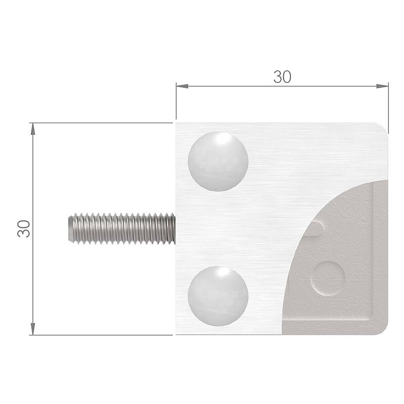 Glass terminal Mod. 22, connection: straight, AISI316