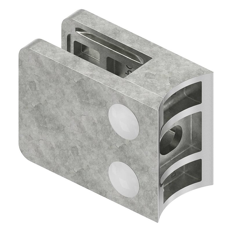 Glasklemme Mod. 36, Anschluss: 48,3mm, in Zink roh