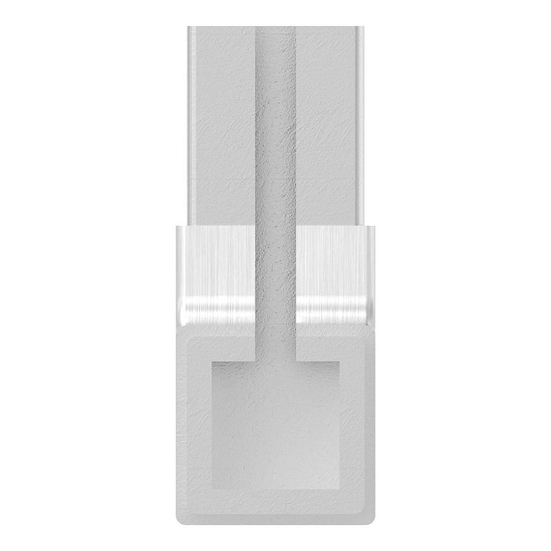Corner connector for square clamping profile 20x20x1.25 mm, AISI304