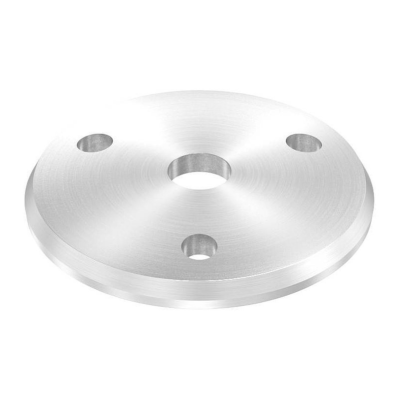 Embase ronde, Ø 58x4mm, bombée, avec ponçage circulaire, V2A