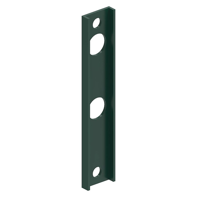 Adapter für Gittertorschlösser GTS2, für Rundrohre Ø 33 - 60mm, RAL 6005 moosgrün