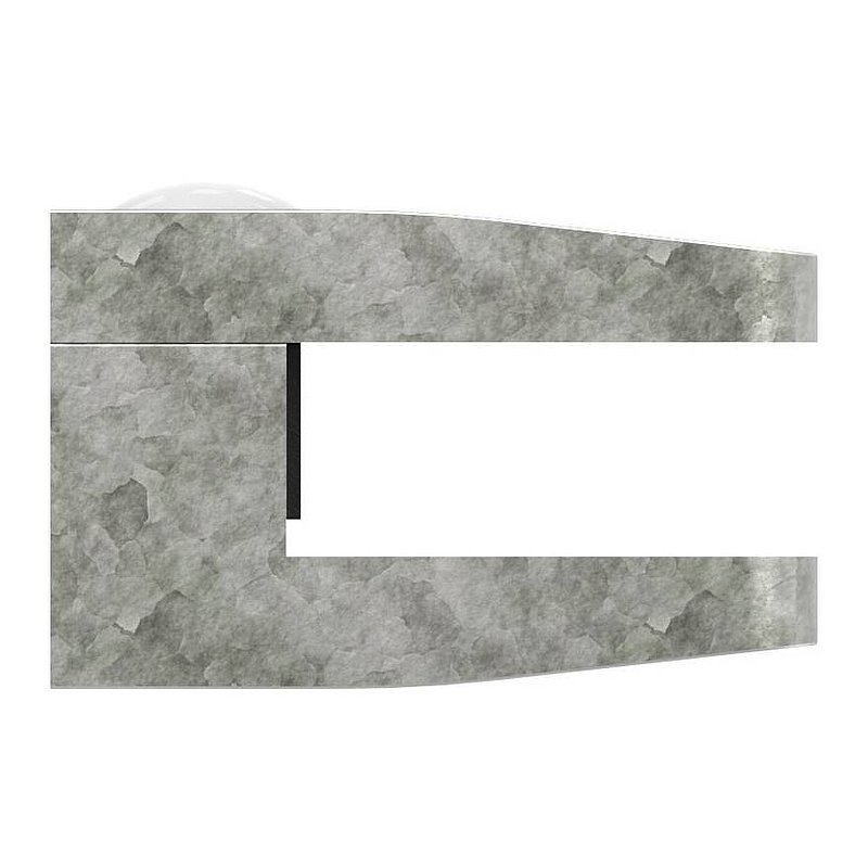 Glass clamp Mod. 34, connection: straight, raw zinc