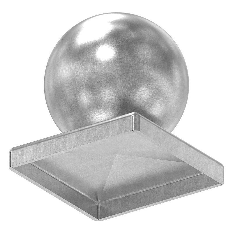 Pillar cover 60x60mm with hollow ball Ø 60mm