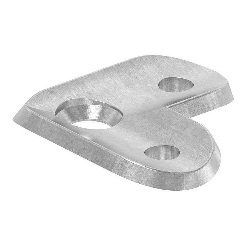 Handrail connection plate S235JR, pipe connection 42.4mm, 90°