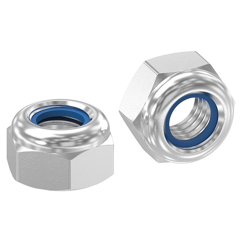 Écrou hexagonal frein M8, DIN 985, V2A