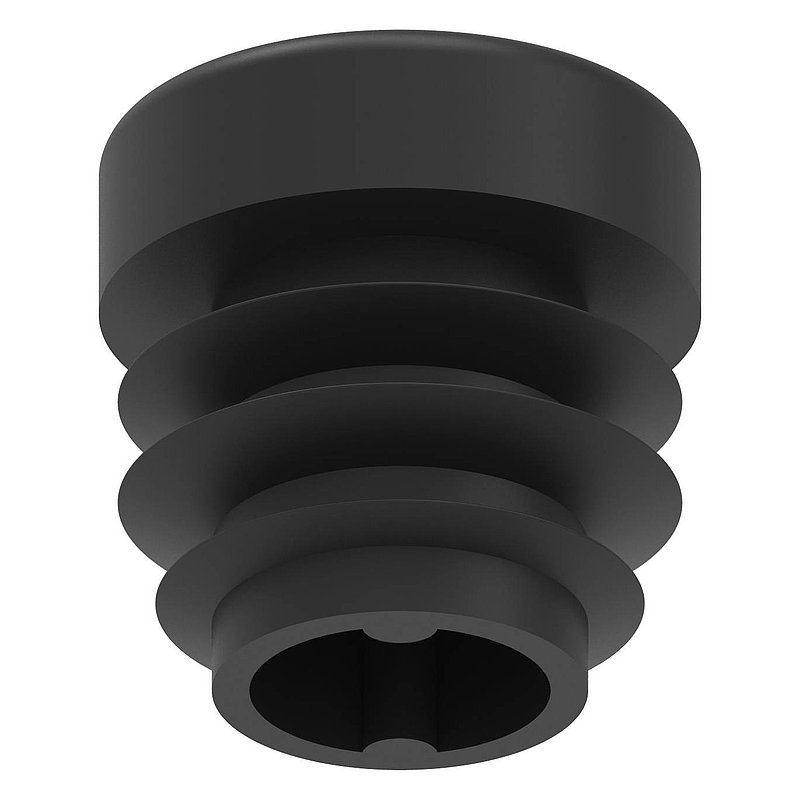 Kunststoffkappe für Rundrohr 16mm