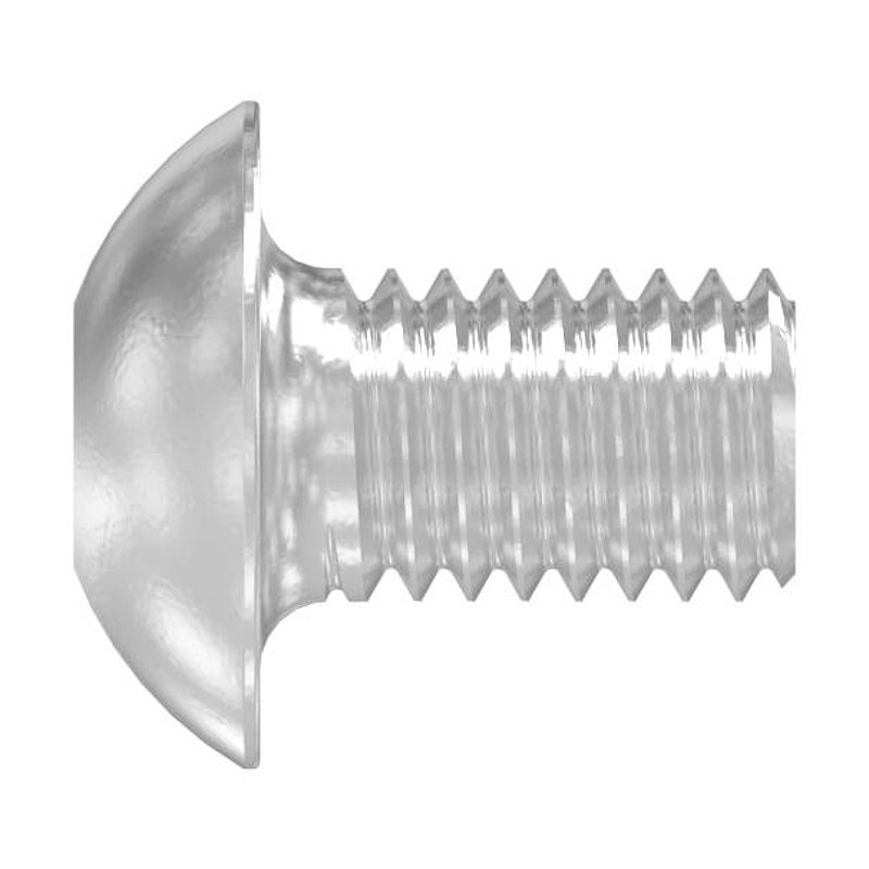 Round-head screw M5x8, AISI304, DIN 7380-1
