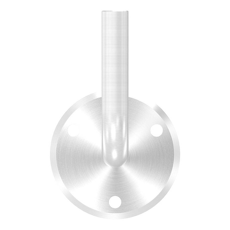 Handrail bracket for welding (round plate and bracket screwed together), AISI304