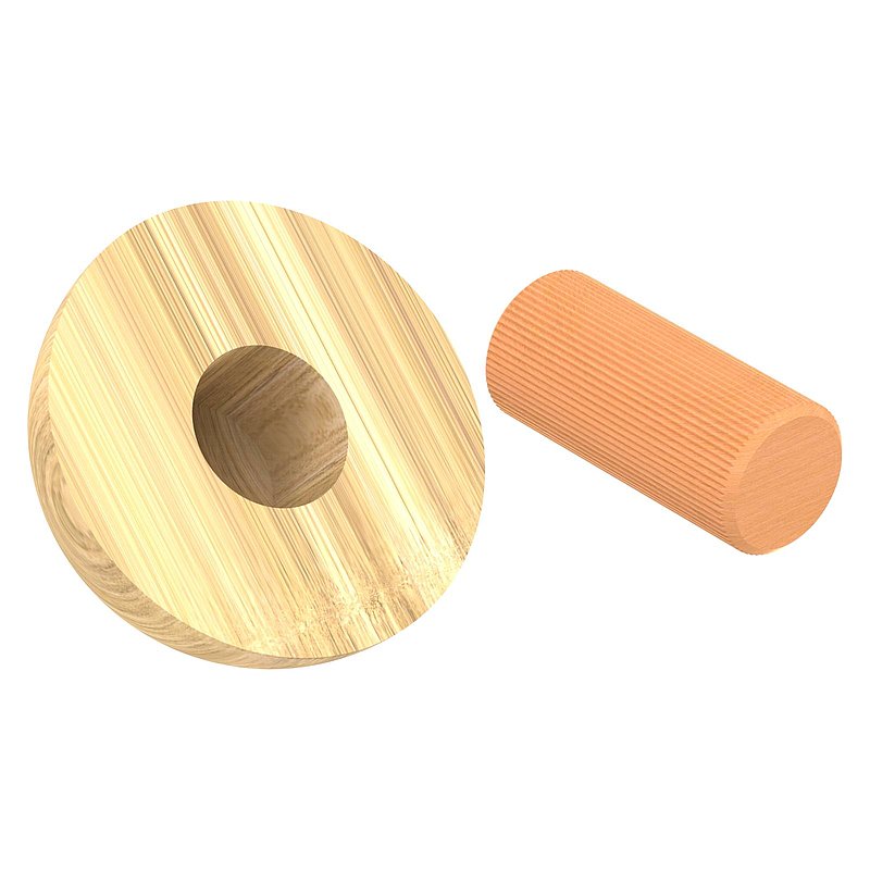 Endpiece for oak wooden handrail Ø 42,4mm