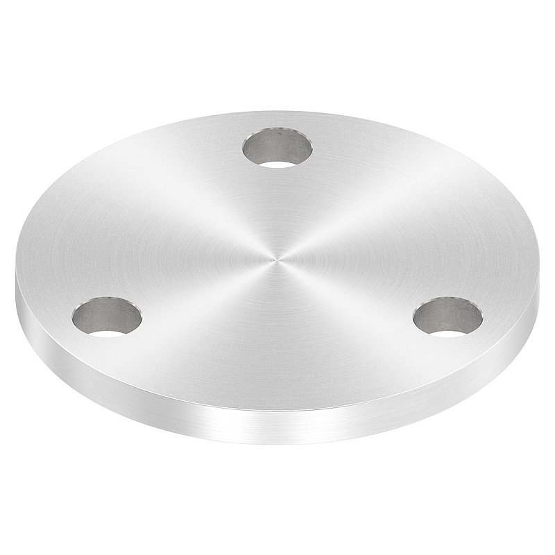 Anchor plate Ø 100x8mm, with round grinding, AISI304