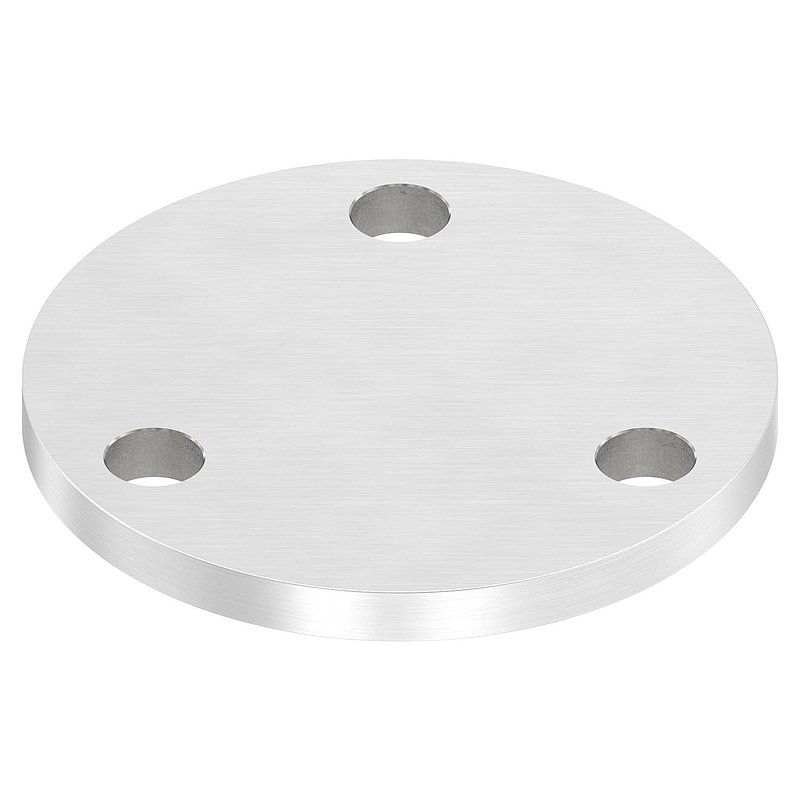 Anchor plate Ø 100x8mm, with longitudinal grinding, AISI304